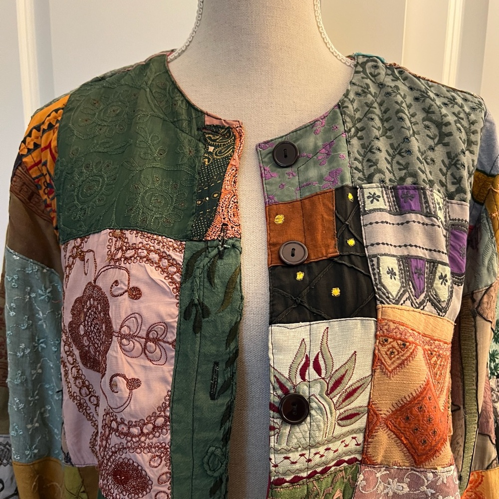 Sacred Threads Multicolor Patchwork Jacket - image 3